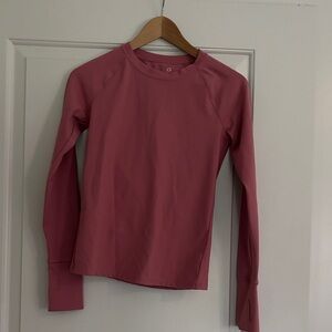 Pink Long Sleeve Athletic Top